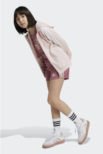 Adidas Sportswear regular fit sweatshort met logo oudroze Korte broek Meisjes Katoen 128 - Foto 2