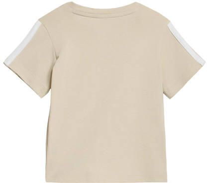 Adidas Sportswear set T-shirt + short beige bruin Katoen Ronde hals - Foto 3