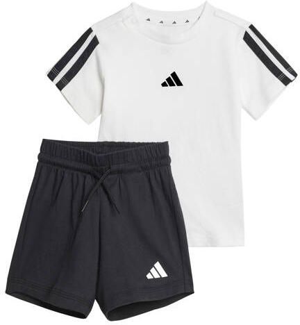 Adidas Sportswear set T-shirt + short wit zwart Katoen Ronde hals