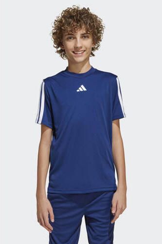 Adidas Sportswear sportshirt blauw wit Sport t-shirt Jongens Polyester Ronde hals