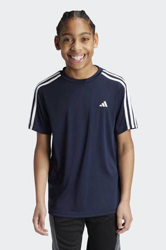 Adidas Sportswear sportshirt donkerblauw wit Sport t-shirt Jongens Polyester Ronde hals 164 - Foto 2