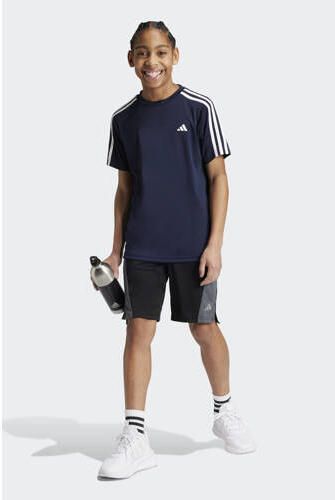 Adidas Sportswear sportshirt donkerblauw wit Sport t-shirt Jongens Polyester Ronde hals 164