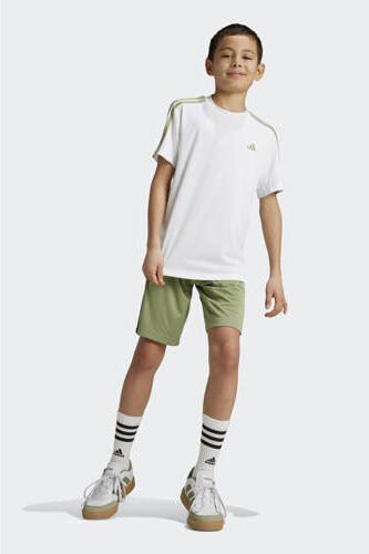 Adidas Sportswear sportshirt wit groen Sport t-shirt Jongens Polyester Ronde hals 164 - Foto 3