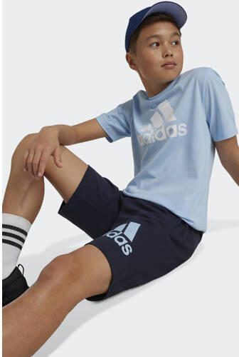 Adidas Sportswear sportshort donkerblauw lichtblauw Korte broek Katoen 176 - Foto 2