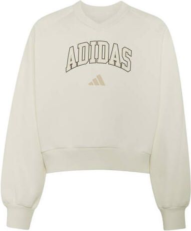 Adidas Sportswear sweater met logo wit Katoen Ronde hals