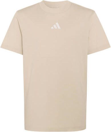Adidas Sportswear T-shirt beige Katoen Ronde hals Logo