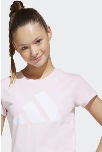 Adidas Sportswear T-shirt lichtroze Meisjes Katoen Ronde hals Logo - Foto 2