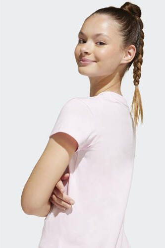 Adidas Sportswear T-shirt lichtroze Meisjes Katoen Ronde hals Logo - Foto 3