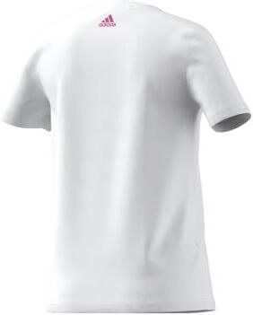 Adidas Sportswear T-shirt met logo wit roze Meisjes Katoen Ronde hals Logo 170 - Foto 2