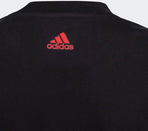 Adidas Sportswear T-shirt met logo zwart rood wit Katoen Ronde hals 164 - Foto 2