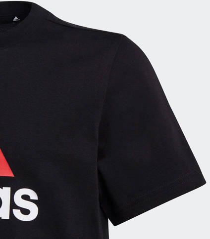 Adidas Sportswear T-shirt met logo zwart rood wit Katoen Ronde hals 164 - Foto 3