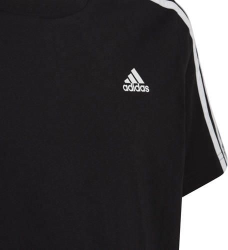 Adidas Sportswear T-shirt zwart wit Katoen Ronde hals Effen 128