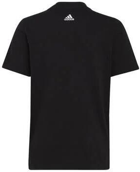 Adidas Sportswear T-shirt zwart wit Katoen Ronde hals Logo 176 - Foto 4