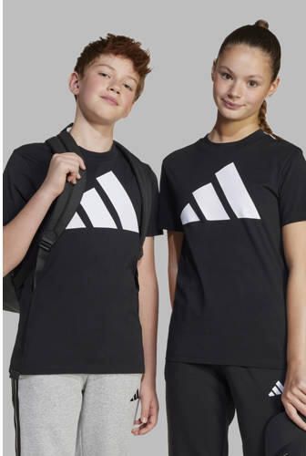 Adidas Sportswear T-shirt zwart wit Katoen Ronde hals Logo - Foto 10