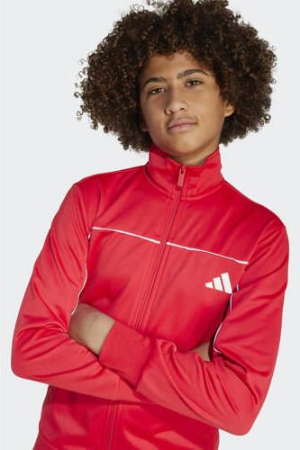 Adidas Sportswear trainingspak rood zwart Polyester Opstaande kraag - Foto 2
