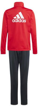 Adidas Sportswear trainingspak rood zwart Meisjes Polyester Opstaande kraag 170 - Foto 3