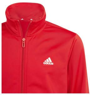Adidas Sportswear trainingspak rood zwart Meisjes Polyester Opstaande kraag 170 - Foto 2