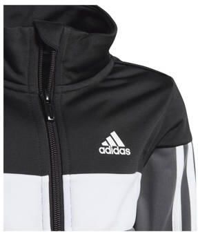 Adidas Sportswear trainingspak Tiberio zwart grijs Joggingpak Jongens Gerecycled polyester (duurzaam) Opstaande kraag 128 - Foto 3