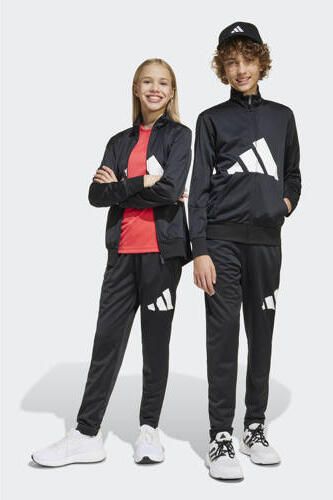 Adidas Sportswear trainingspak zwart wit Polyester Logo