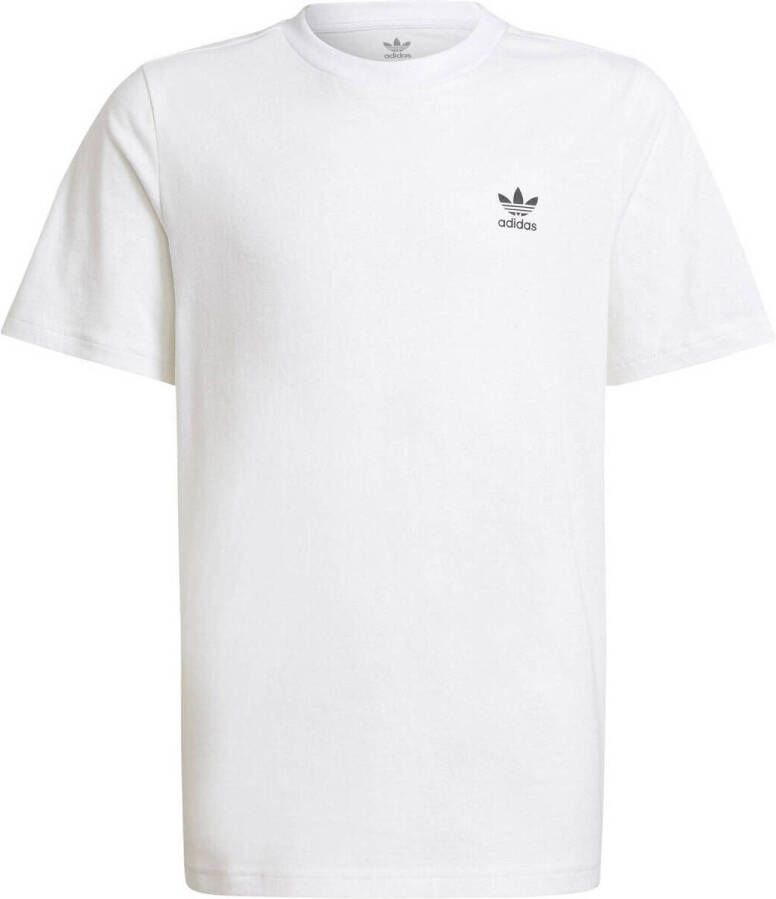 Adidas Originals T-shirt wit Katoen Ronde hals Logo 128