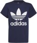 Adidas Originals T-shirt donkerblauw wit Katoen Ronde hals 164 - Thumbnail 2