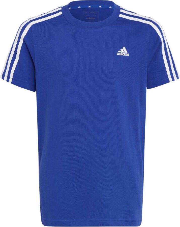 Adidas Sportswear T-shirt kobalt wit Blauw Katoen Ronde hals 164