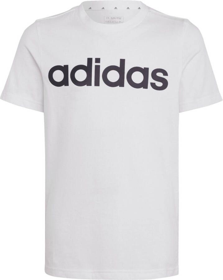 Adidas Sportswear T-shirt met logo wit zwart Katoen Ronde hals 128