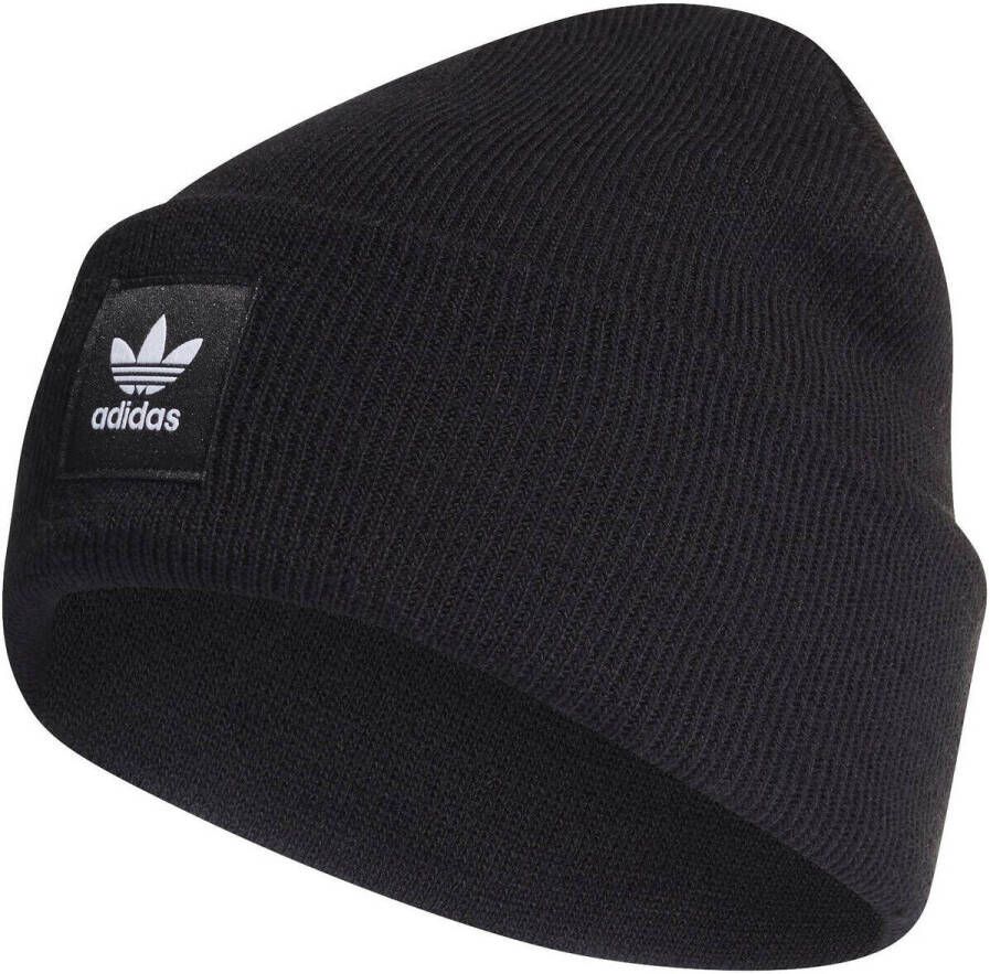 Adidas Originals Zwarte wollen hoed met Trifoil-logo Black Unisex