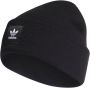Adidas Originals Zwarte wollen hoed met Trifoil-logo Black Unisex - Thumbnail 1
