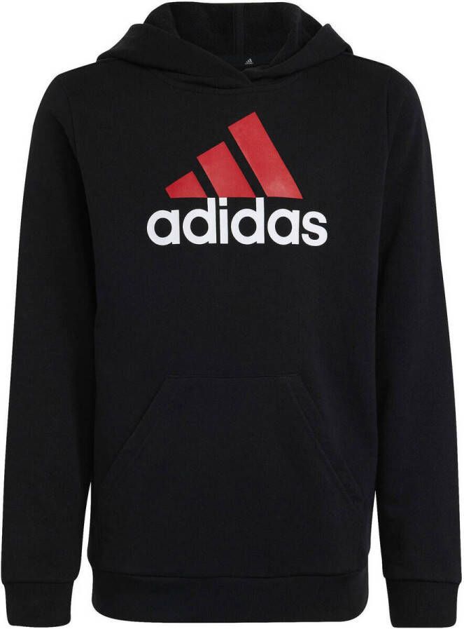 Adidas Sportswear hoodie zwart rood wit Sweater Logo 128