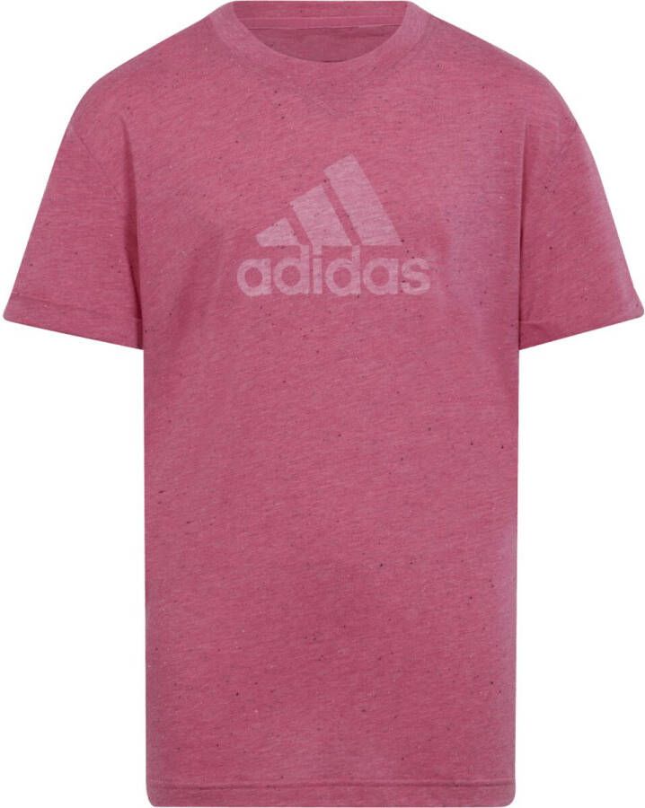 Adidas Sportswear T-shirt met logo roze Meisjes Polyester Ronde hals Logo 152