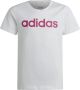 Adidas Sportswear T-shirt met logo wit roze Meisjes Katoen Ronde hals Logo 170 - Thumbnail 2