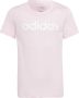 Adidas Sportswear T-shirt met logo roze wit Meisjes Katoen Ronde hals Logo 128 - Thumbnail 1