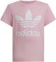 Adidas Originals Adicolor Trefoil T-shirt T-shirts Kids true pink white maat: 170 beschikbare maaten:170 - Thumbnail 1