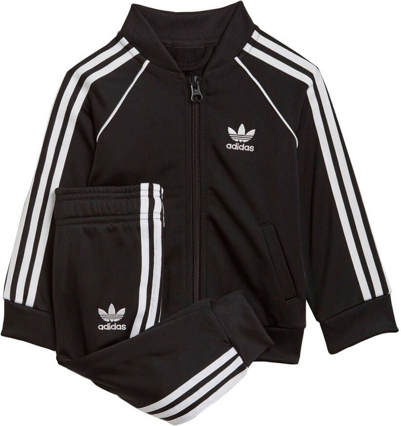 Adidas Originals Superstar baby joggingpak zwart wit Gerecycled polyester Ronde hals 104