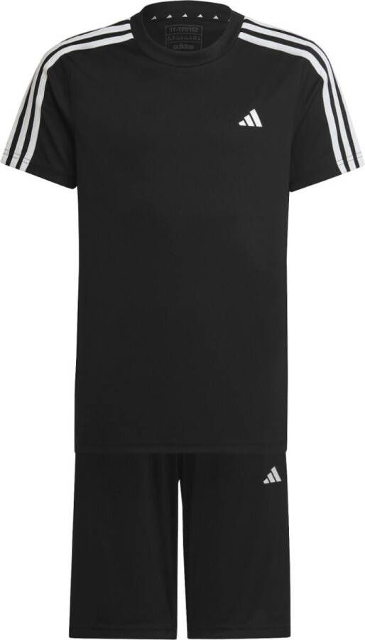 Adidas Sportswear T-shirt + short zwart Shirt + broek Polyester Ronde hals 128