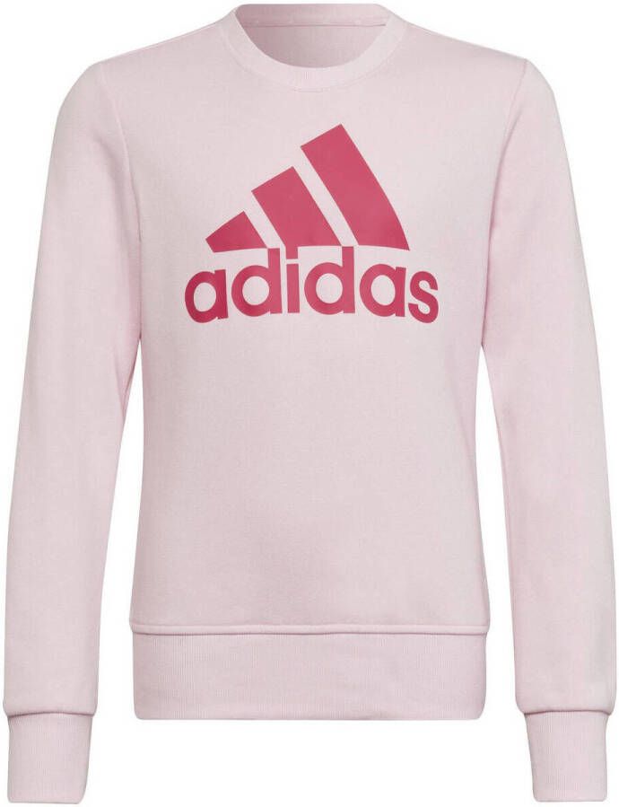 Adidas essentials sweater roze kinderen