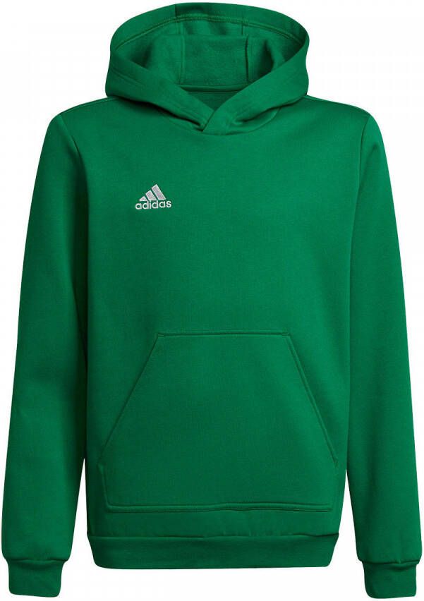 Adidas Perfor ce Junior sporthoodie groen wit Sportsweater Katoen Capuchon 116
