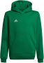 Adidas Perfor ce Junior sporthoodie groen wit Sportsweater Katoen Capuchon 140 - Thumbnail 2
