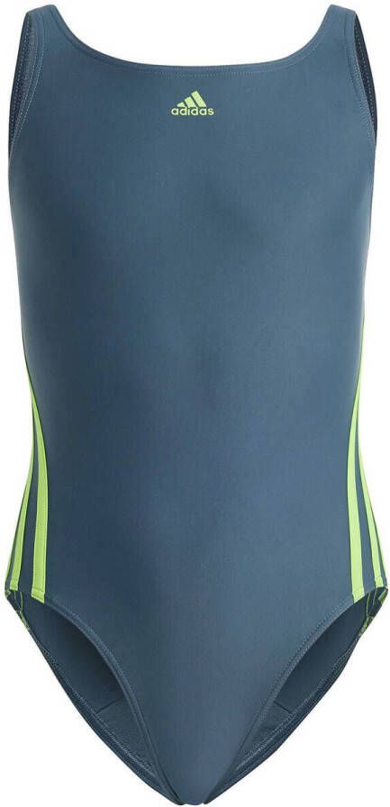 Adidas Performance Infinitex sportbadpak grijs lime Meisjes Gerecycled polyamide (duurzaam) 116