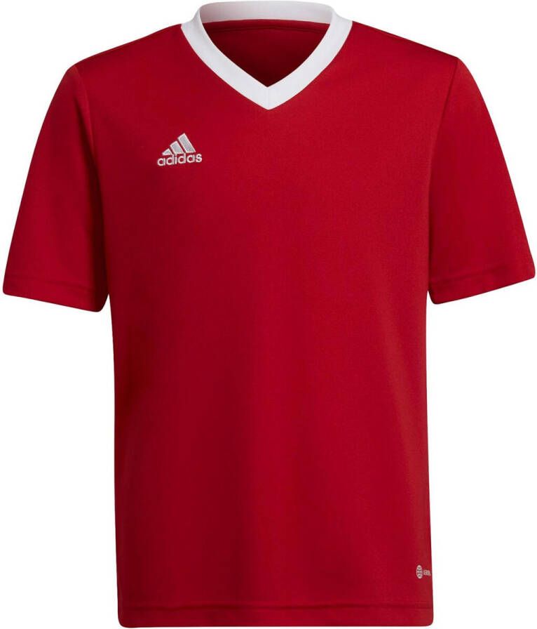 Adidas Perfor ce junior voetbalshirt rood Sport t-shirt Gerecycled polyester Ronde hals 152