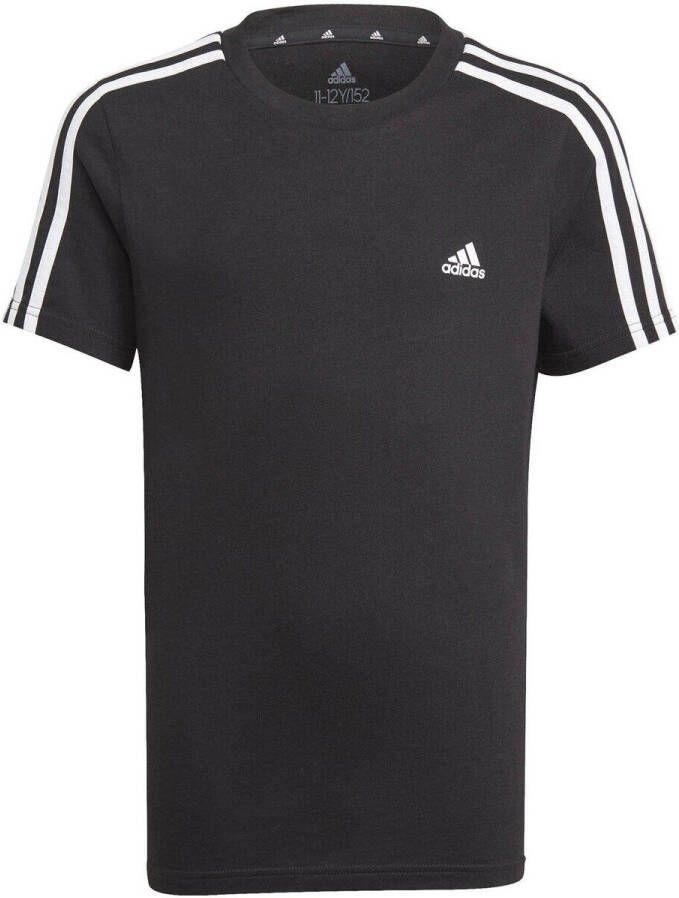 Adidas Perfor ce sport T-shirt zwart wit Katoen Ronde hals Logo 116