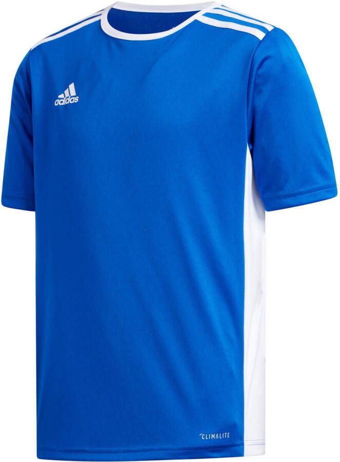 Adidas Perfor ce junior voetbalshirt blauw Sport t-shirt Polyester Ronde hals 140