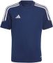 Adidas Perfor ce voetbalshirt donkerblauw wit Sport t-shirt Polyester Ronde hals 128 - Thumbnail 1