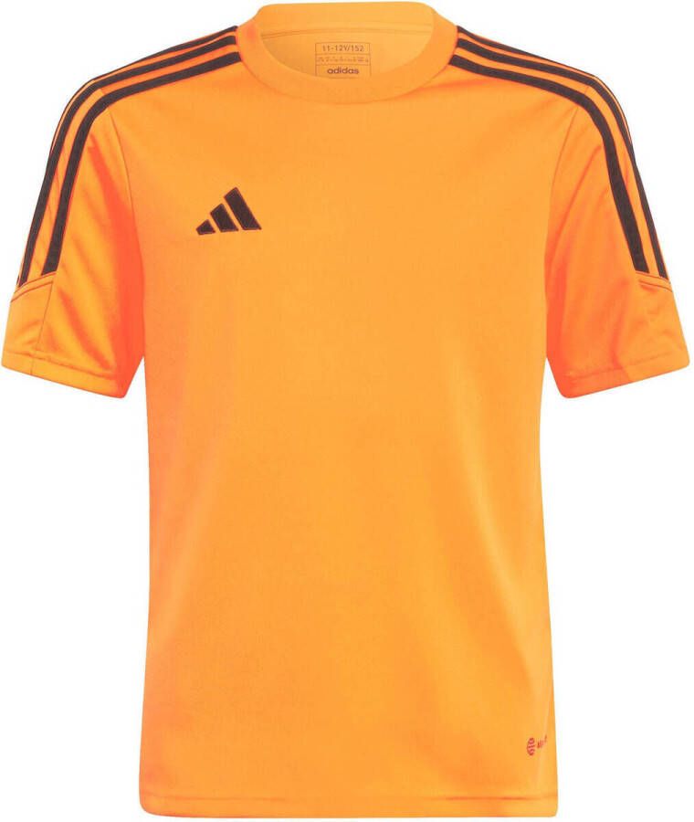 Adidas Perfor ce sport T-shirt Tiro oranje zwart Polyester Ronde hals 152