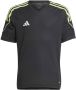 Adidas Perfor ce Junior sport T-shirt Tiro 23 zwart limegroen Polyester V-hals 164 - Thumbnail 1