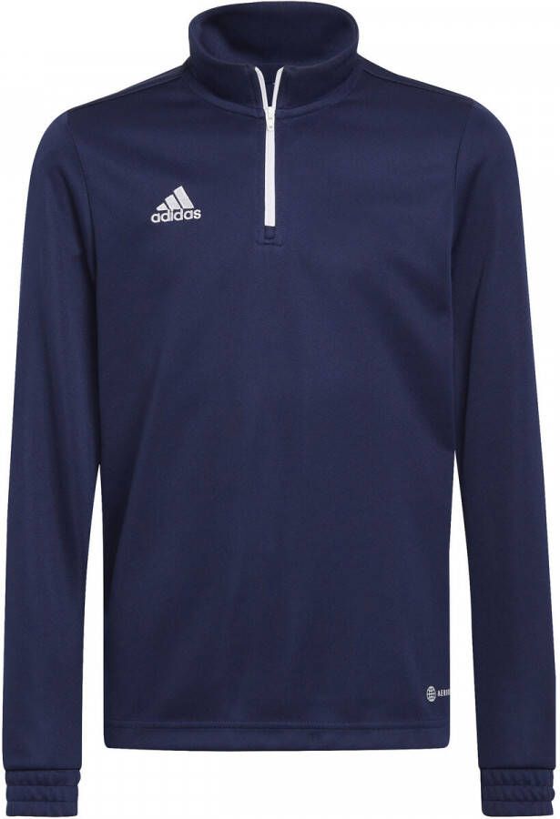 Adidas Perfor ce Junior sportsweater donkerblauw Sport t-shirt Gerecycled polyester (duurzaam) Opstaande kraag 176