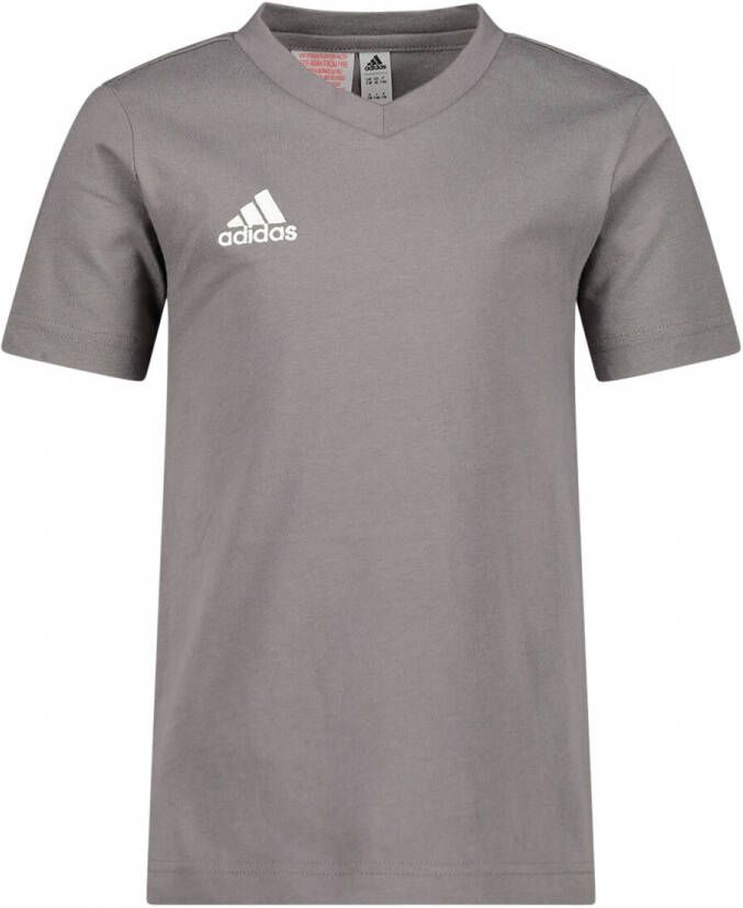 Adidas Perfor ce junior voetbalshirt grijs Sport t-shirt Katoen V-hals 116