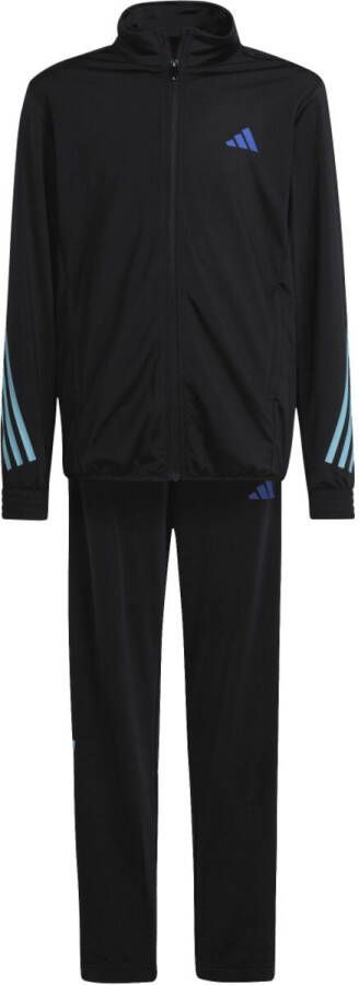 Adidas Sportswear trainingspak zwart blauw Joggingpak Polyester Opstaande kraag 176