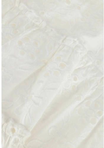 AI&KO A-lijn jurk Kampur met ruches wit Meisjes Katoen V-hals Effen 140 - Foto 2